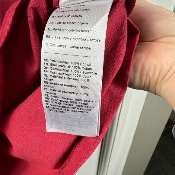 Fjällräven Övik Women’s T-Shirt Raspberry Red Size L — 100% Organic Cotton NWT - Picture 8 of 9